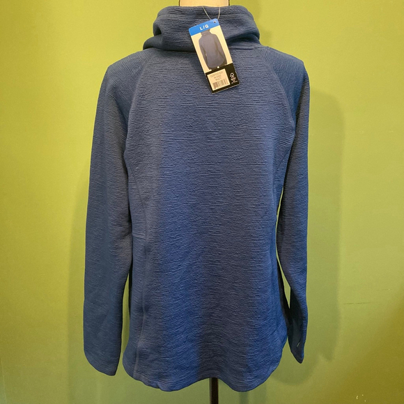 Women's Tuff Athletics Blue Cowl Neck Sweatshirt L - Picture 6 of 9